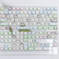 PBT plastic keycap set featuring colourful puppy design for mechanical keyboards