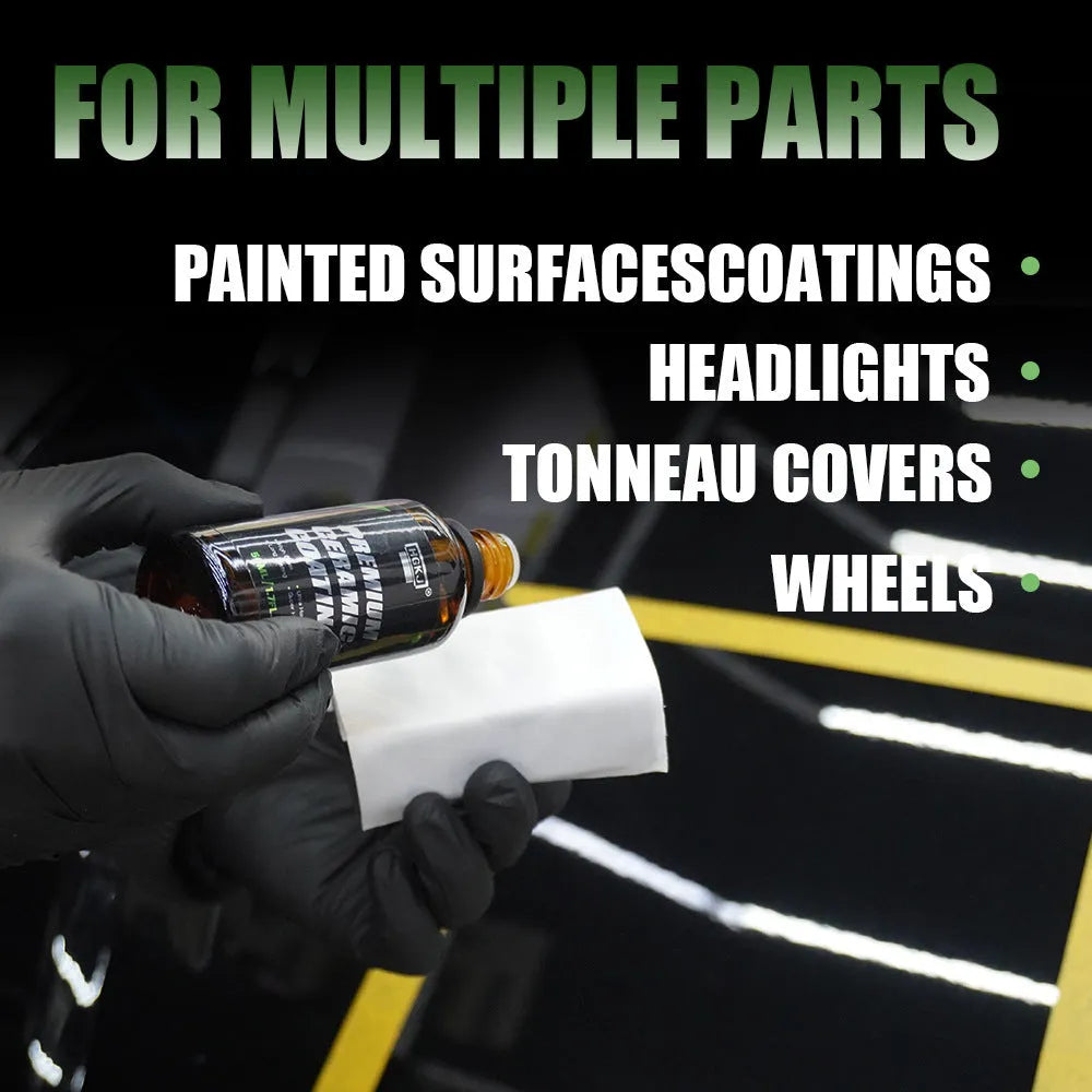 Car crystal coating 30ml and 50ml bottles with cloth and sponge for auto paint curing