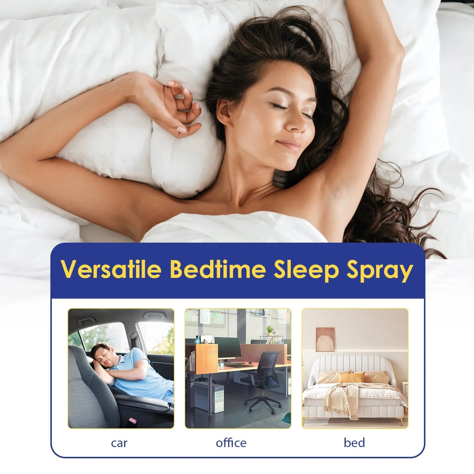 60ml aromatherapy sleep care spray bottle for body stress relief and relaxation