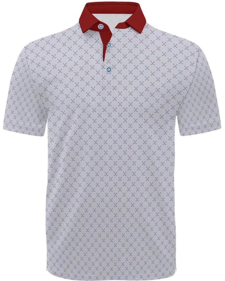 Men's 3D printed retro mesh top with zipper decorations in Japanese style