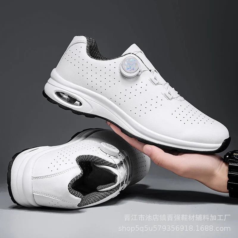 Low top casual tennis shoes in black with mesh upper and composite sole