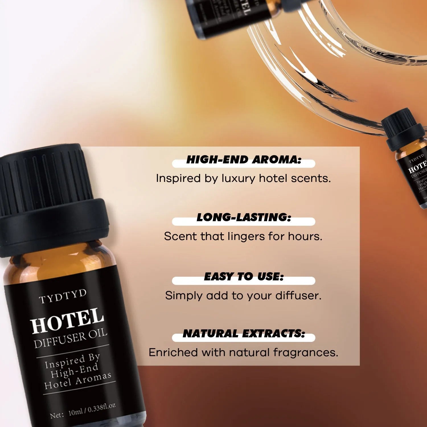 10ml bottle of natural plant fragrance essential oil for aromatherapy and diffusers