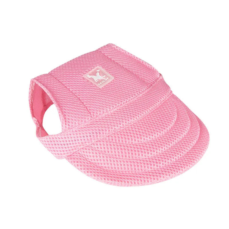 Oxford cotton dog sun hat in baseball cap style for small medium pets outdoor tourist use