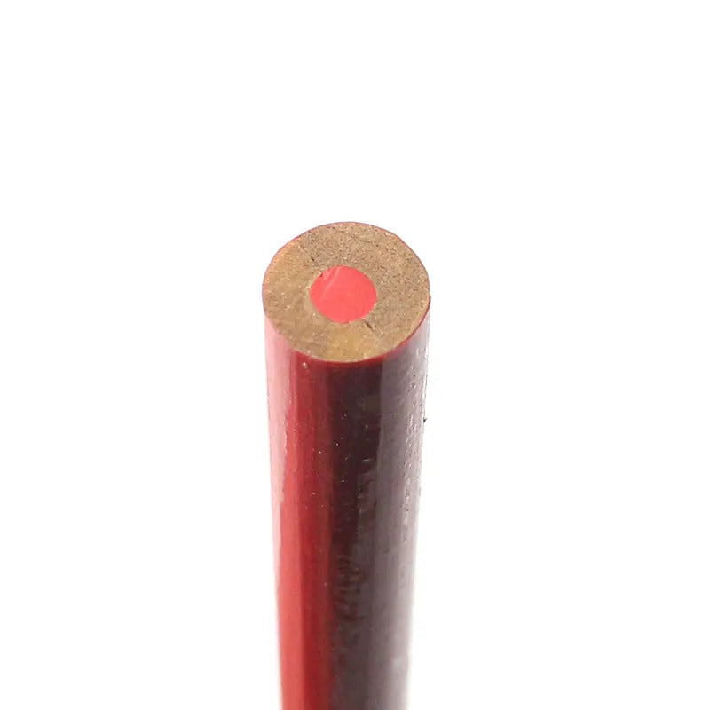 Red and blue two-colour carpenter's pencils with round wooden construction