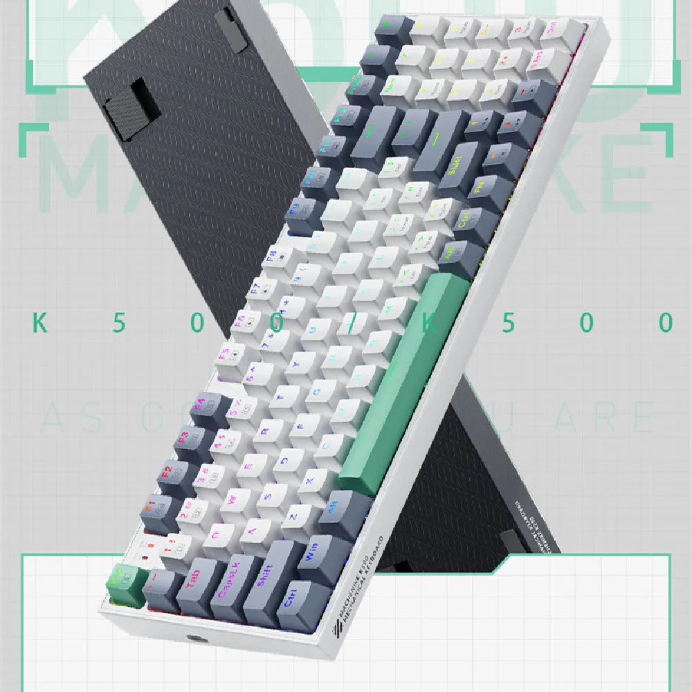 K500 94-key hot swap wired mechanical keyboard with RGB backlight and 90% layout in black