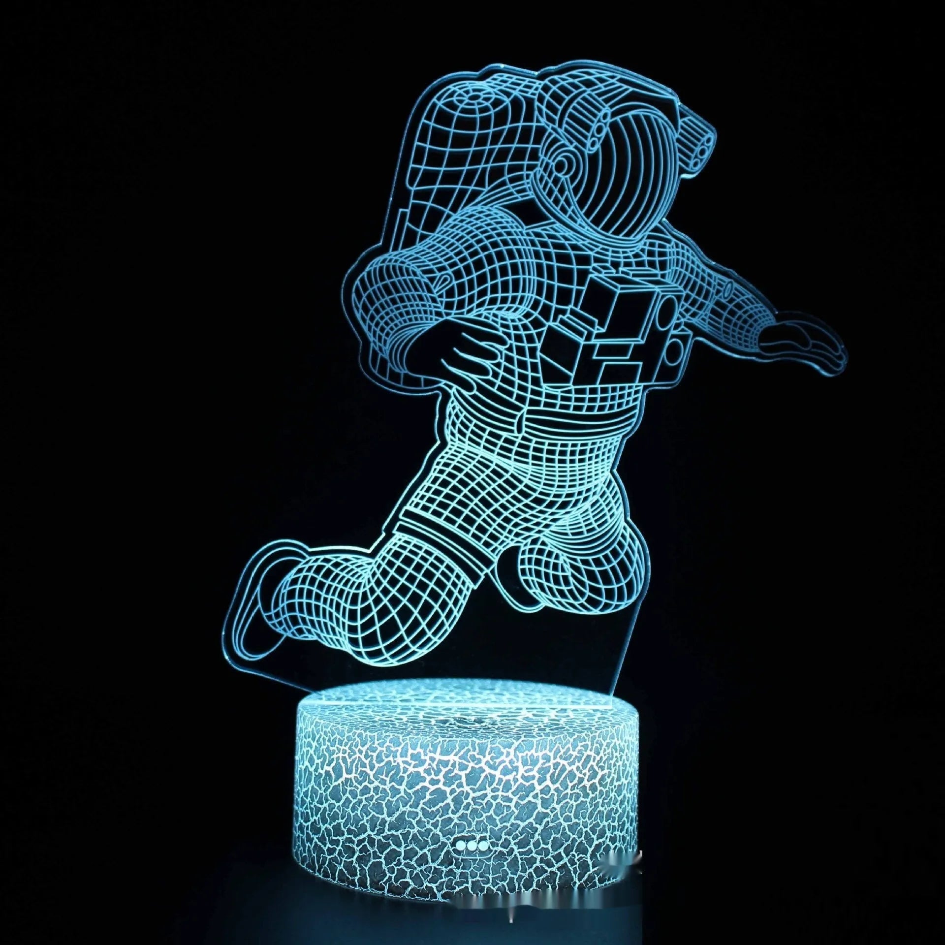 Fighter Series colorful 3D small night lamp with USB power and remote control, cartoon style for bedroom