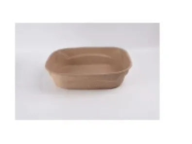 Brown disposable waterproof cat litter box with biodegradable environmentally friendly design