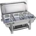 Thickened stainless steel square lidded buffet oven with three compartments for warming food