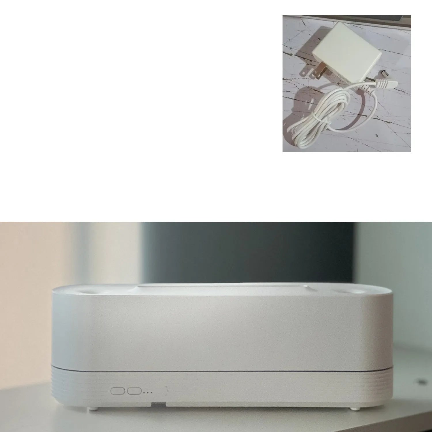 Black ultrasonic aroma diffuser with 7 colour flame LED display and cool mist emission