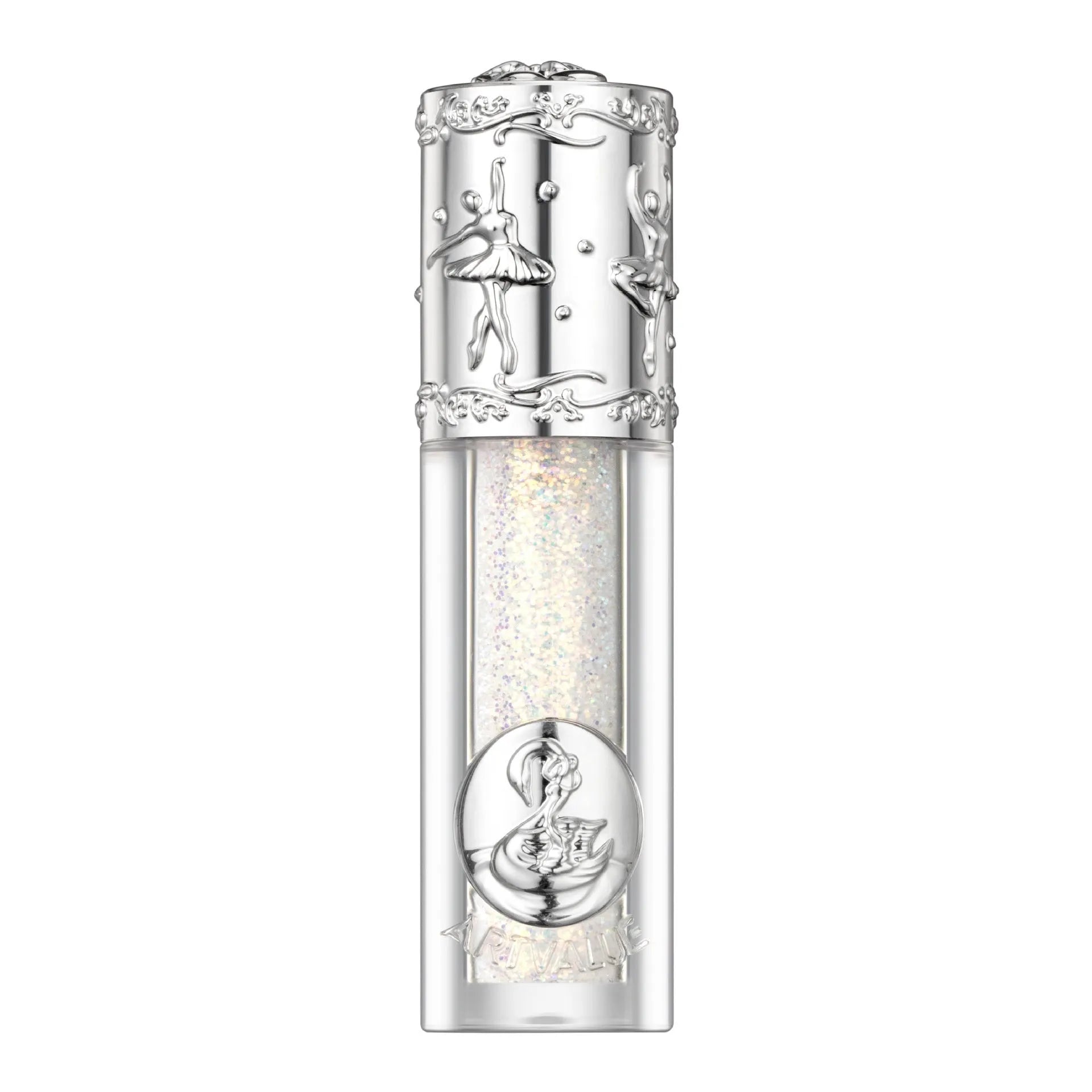 Ballet Liquid Eye Shadow bottle showing one of five glittering colour options: Star Man Sakura Field, Doll Logs, Butterfly Paradise, Nutcracker, or Pillow Fairy Tales.