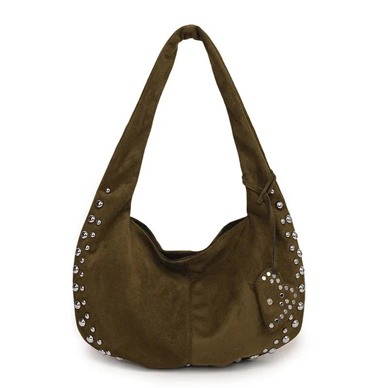 Women's soft plush strapless tote handbag in retro style showing colour options