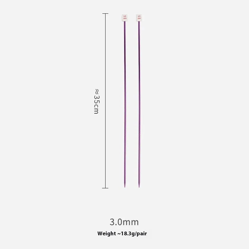 Set of lengthened crochet hooks with protective caps, showing multiple sizes from 2.0mm to 10.0mm for knitting and crochet.