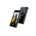 Rear magnetic suction selfie monitor with 4-inch touch screen and aluminium alloy body in black or grey