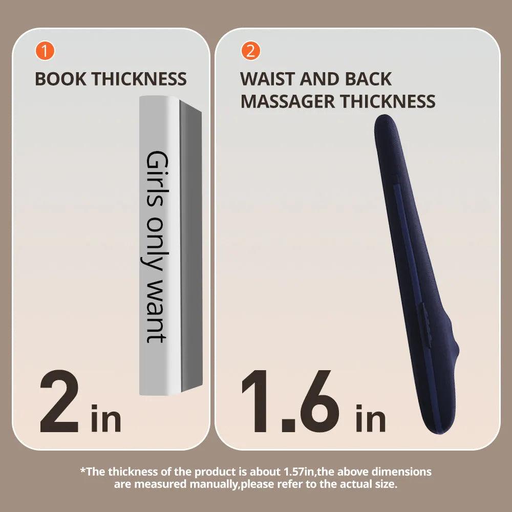 Walking massage lumbar support pillow with heat therapy and auto timer