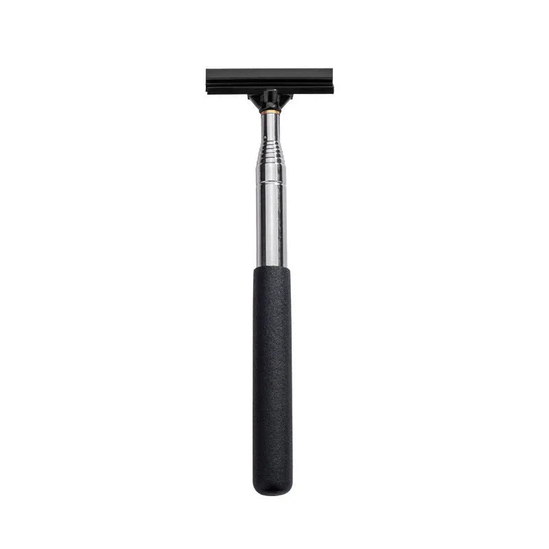 Rearview mirror wiper, telescopic 22cm to 98cm, ABS and stainless steel, pink or black, with scraper plate