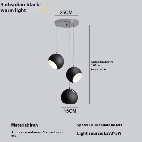 Nordic style ball chandelier table lamp in moon white finish, showing post-modern creative art design.
