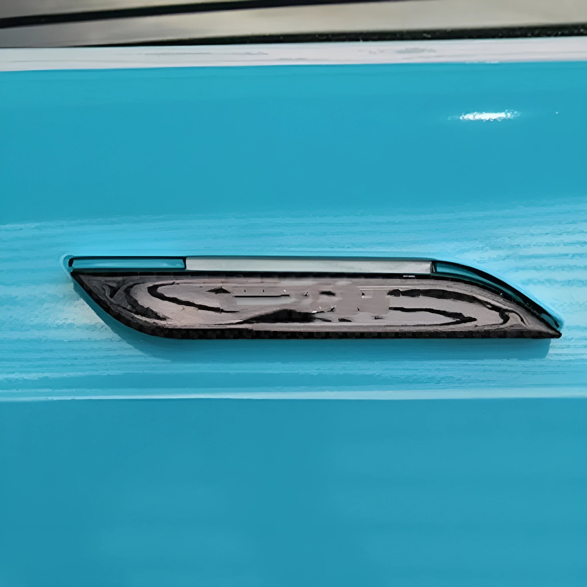 Carbon fibre door handle protection patches for Tesla Model S vehicle