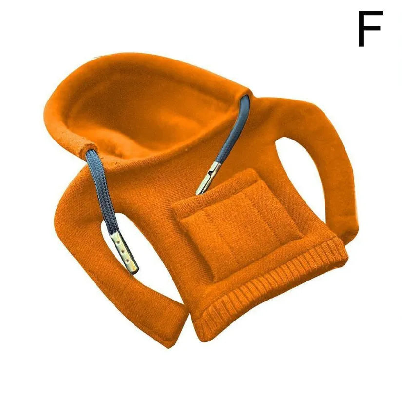 Cloth car gear shift knob cover in various colours showing 13x8cm dimensions