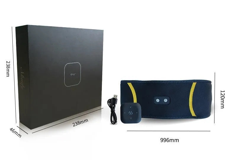 EMS body shaping belt with 3 modes and 6 strength levels, 311g weight, non-consumable belt style