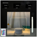 3D acrylic message board night light with handwritten text and coloured LED illumination