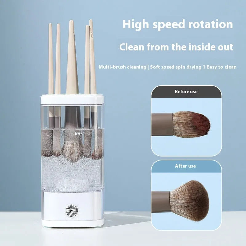 Makeup brush automatic cleaning machine storage box 7.6x7.6x16cm 8000rpm USB cup brush elegant gray