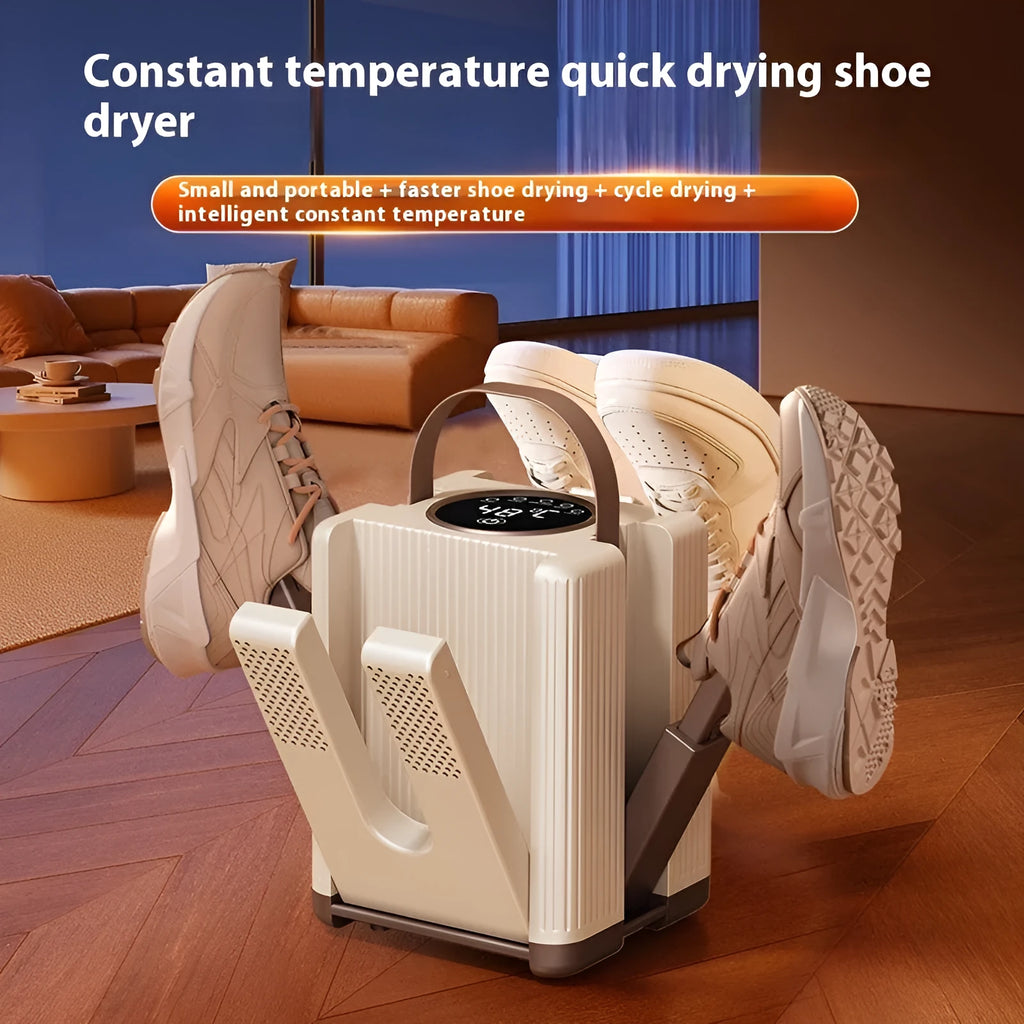 150W intelligent timing shoe dryer with EU plug for home use, 220V electric footwear dryer