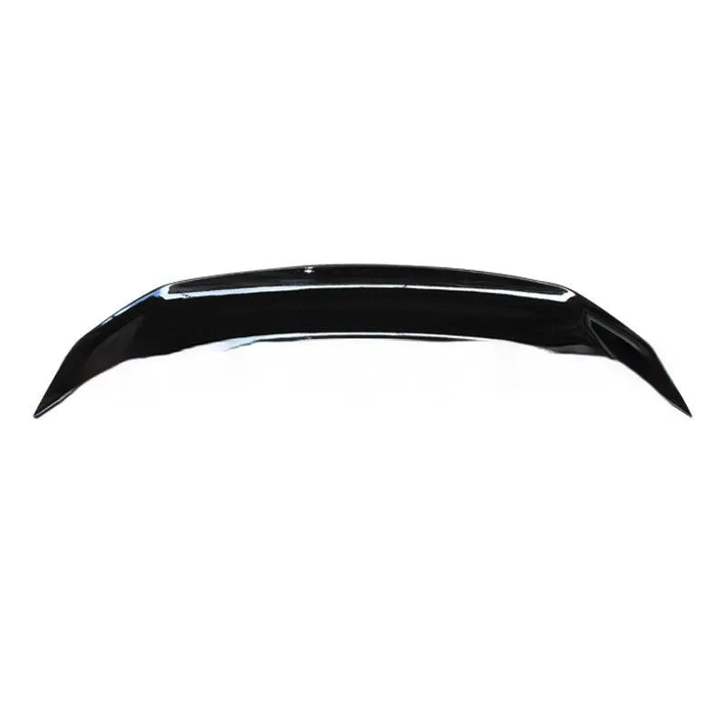 Universal punch-free car spoiler tail wing in ABS plastic, shown in bright black finish.