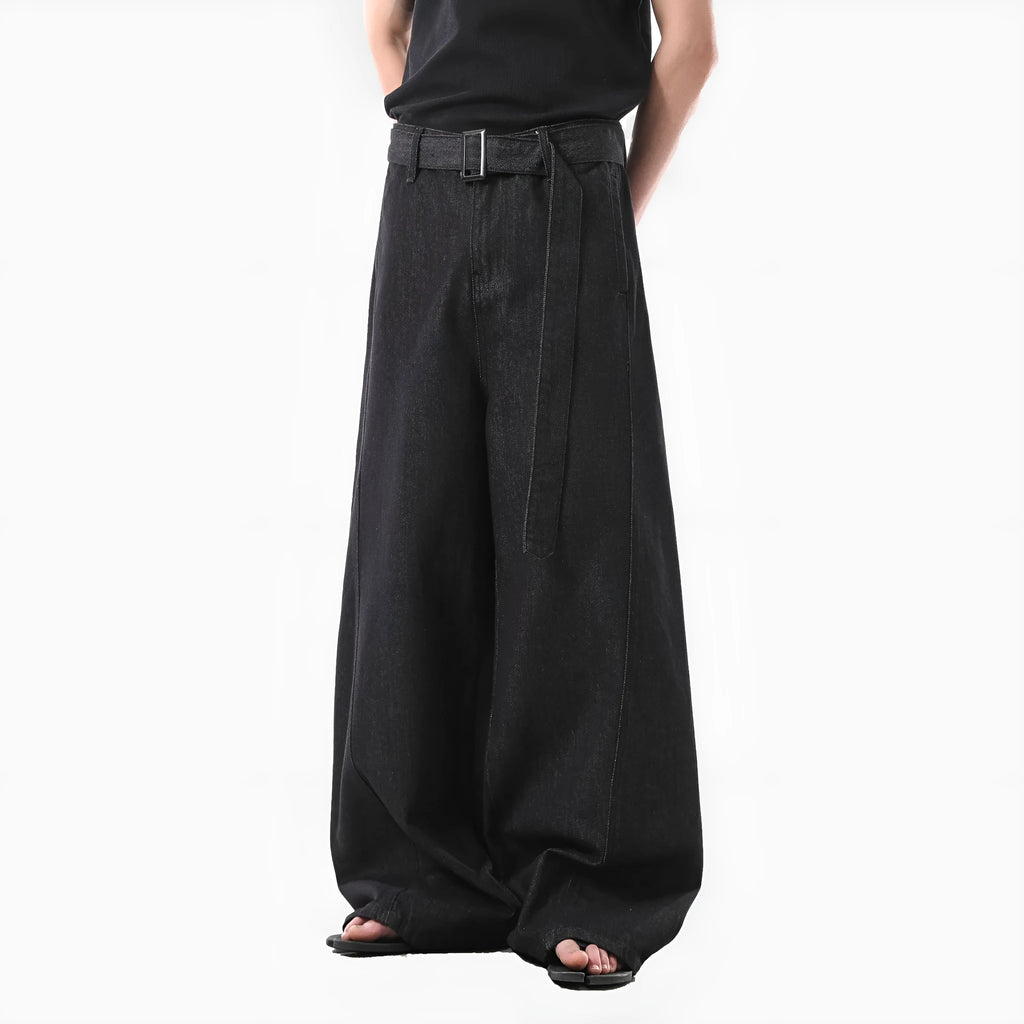 Black high-waist straight-leg women's jeans on a neutral background.