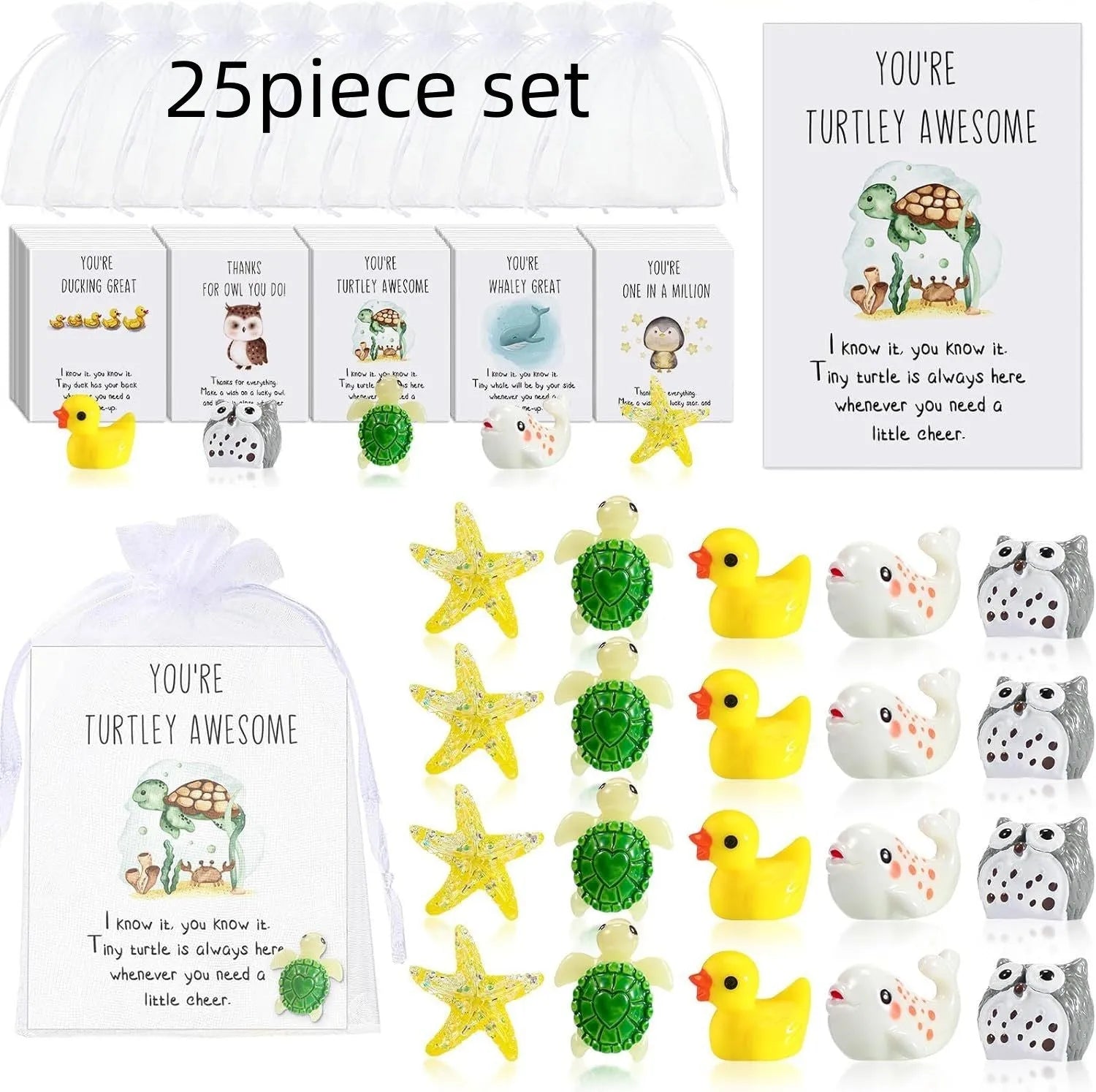 Set of resin inspirational greeting cards with pun messages and pen scrape design