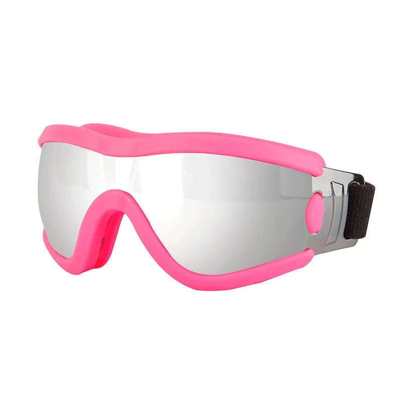 Pet dog sunglasses with PC frame in multiple colours and lens options for UV protection