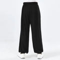 Children's black high elasticity practice pants for Sanda martial arts training with stretchy fabric
