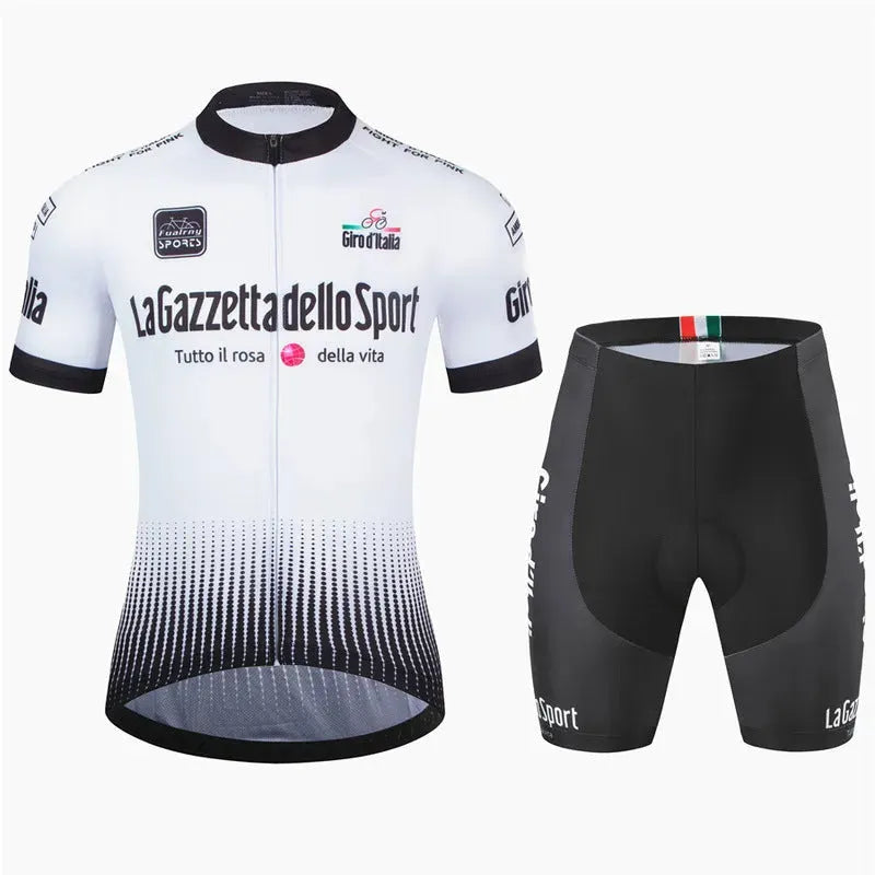 Short sleeve cycling jersey in quick-dry polyester fabric for summer riding