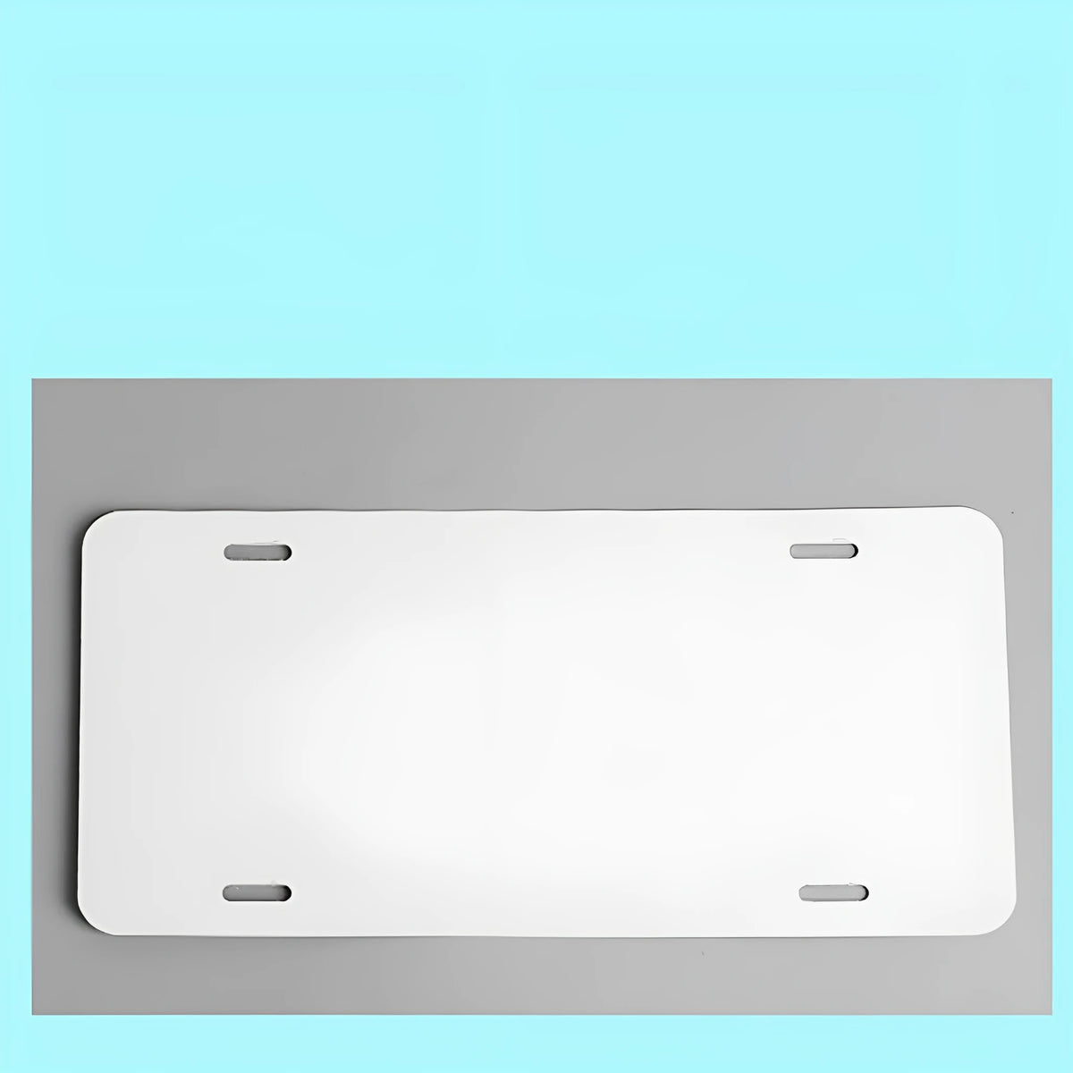 White aluminium license plate blank, 30.3cm x 15cm, available in 0.22mm to 1mm thickness