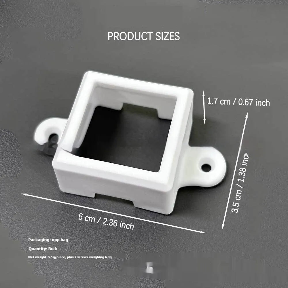 White plastic protective lampshade for LED light fixed brackets, dimensions 1.7cm by 6cm