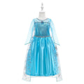 Blue Queen Elsa children's fancy dress gown with polyester lining for heights 100-150cm
