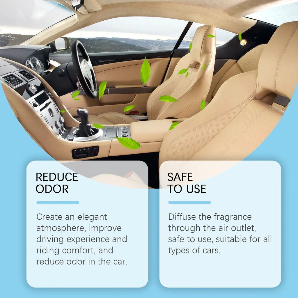 Car air outlet aromatherapy freshener clip-on design with fragrance blend in 20g pack