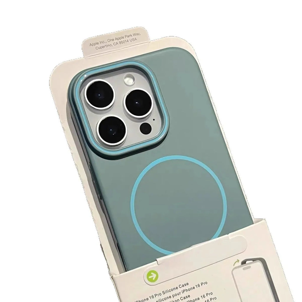 Fine Circle Magnetic Frosted Hard Shell Phone Case for iPhone, PC material, shockproof, anti-fingerprint, multiple colours