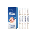 Teeth whitening pen set with four 3ml peppermint gel pens and a toothbrush, 12ml total