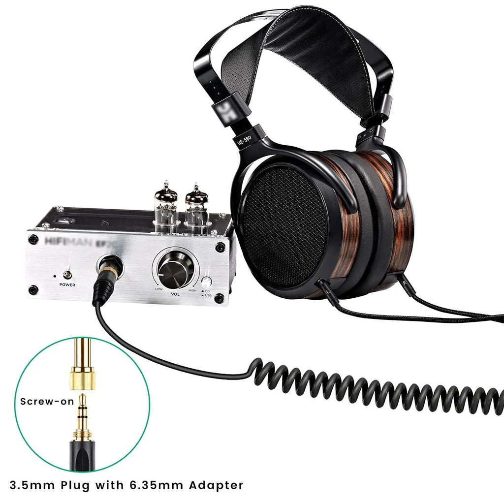 Black double 25mm plug headset cable for HE400i He560, 1.8m oxygen-free copper wire