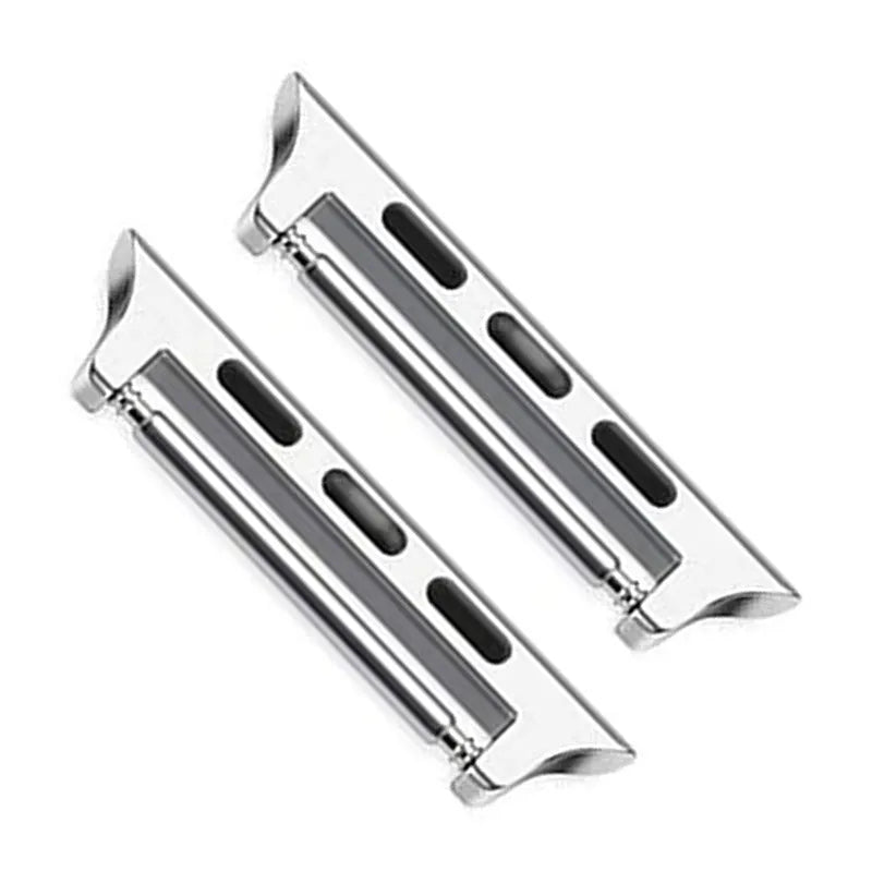 Stainless steel Apple Watch strap connector in black, rose gold, silver, gold or starlight, 14mm to 24mm