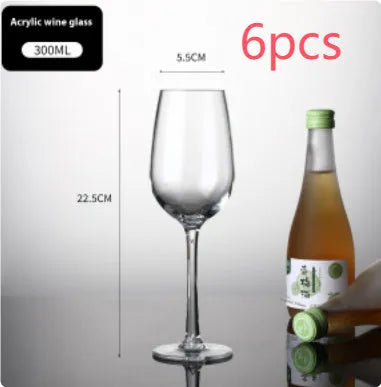 Clear plastic wine bottle and milk tea cup with modern design for party catering, shown in 300ml and 550ml sizes.