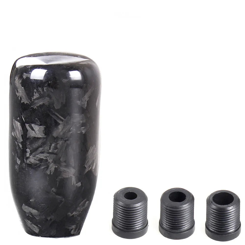 Irregular forged carbon fiber gear head model SFN091 in carbon fibre and aluminium, 150g, with three style options