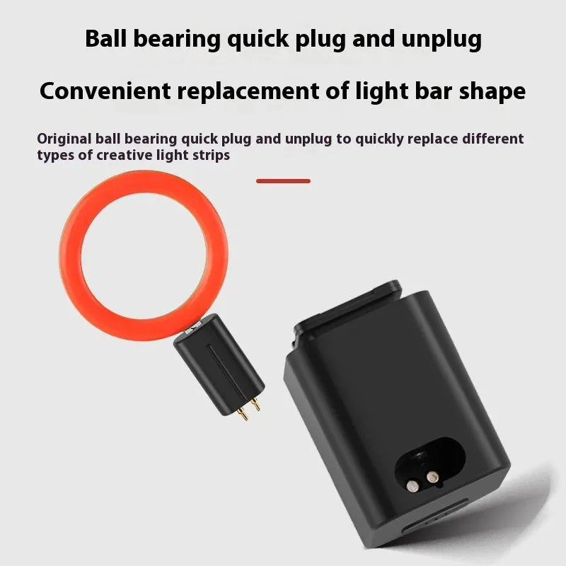 Bicycle tail light with flowing water effect mounted on bike seat tube for night riding safety