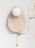 Yellow cave stone marble LED wall lamp with warm white light for bedroom bedside background