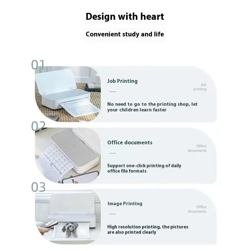 Small plastic learning printer for wrong question printing with ribbon cartridge system
