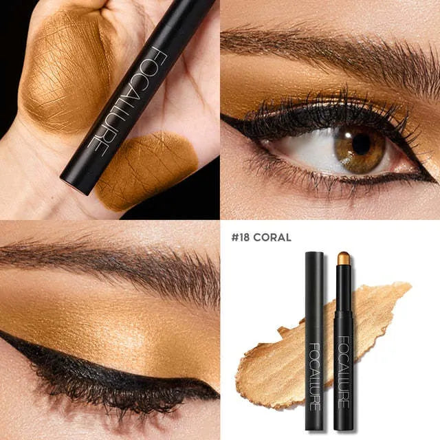 Focallure eyeshadow eyeliner pencil in one with 12 colour options for eye modification