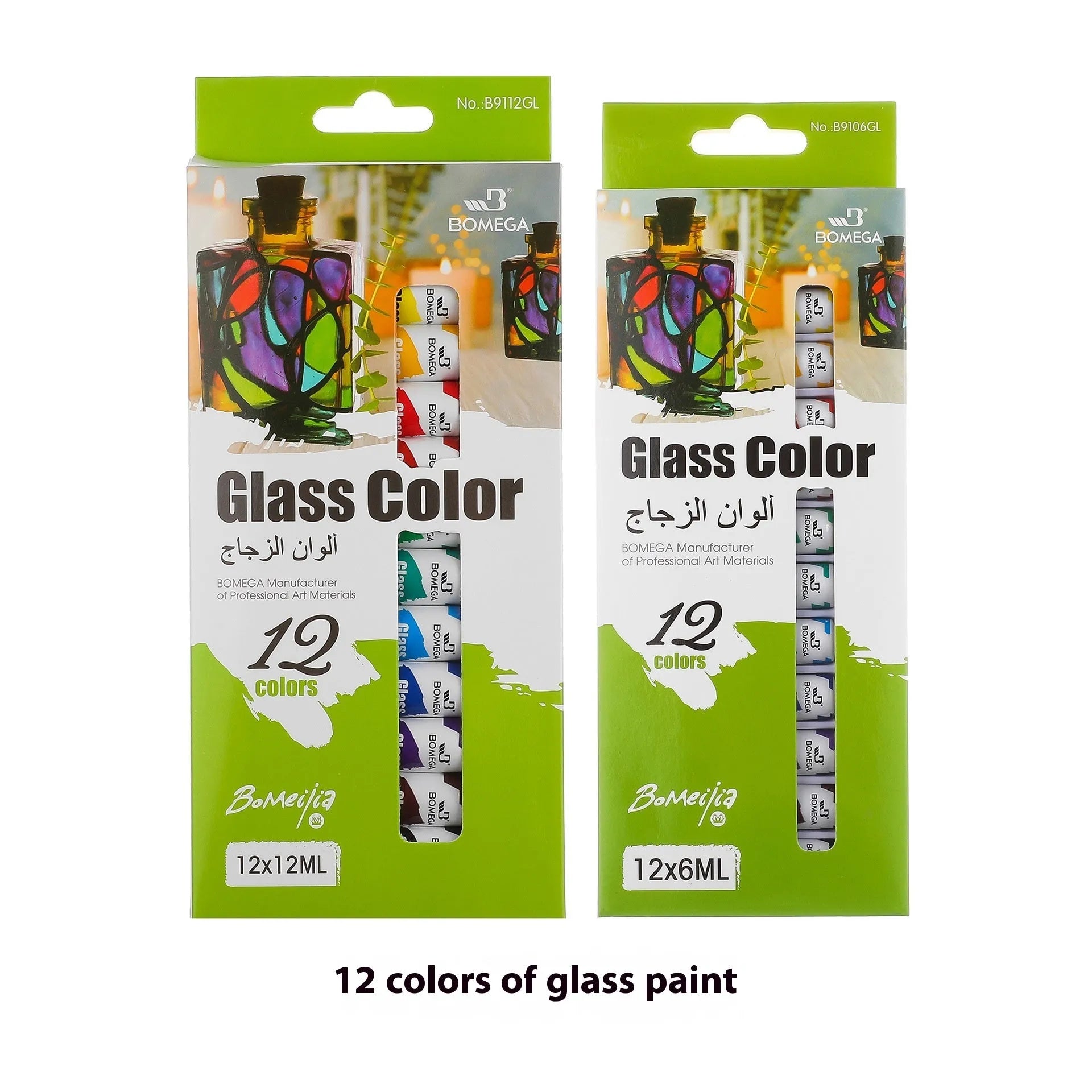 12-colour art pigment paint set with tubes for watercolour gouache acrylic oil glass and textile painting techniques