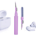 Bluetooth Earbuds Cleaning Pen ABS fibre flocking tip, 10.8cm length, black colour