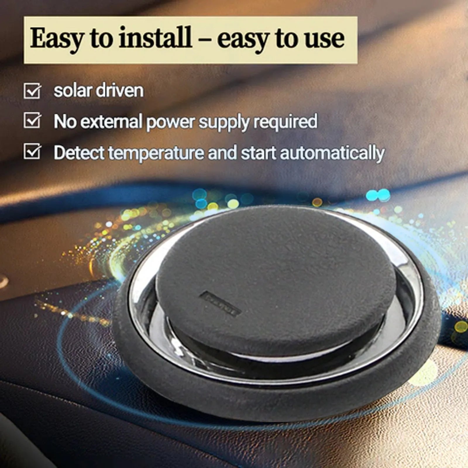 Black portable car de-icing instrument with compact 7.4 cm square dimensions for vehicle ice removal