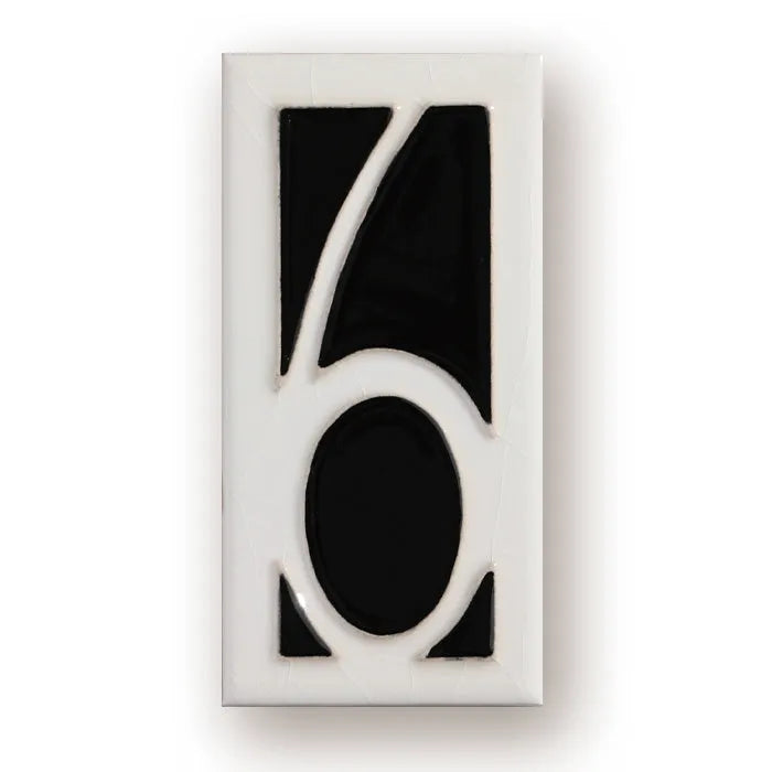 Handmade retro enamel art ceramic doorplate showing design options on a 76x152mm plate.